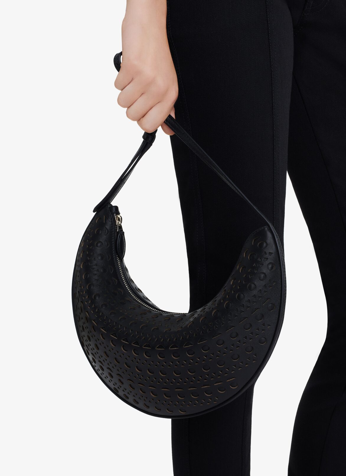 OPENWORK Demi-Lune BAG ALAÏA BLACK OPENWORK DEMI-LUNE BAG